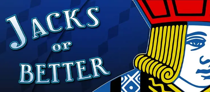 logo-type, multi-colored drawing of showing Jacks or Better