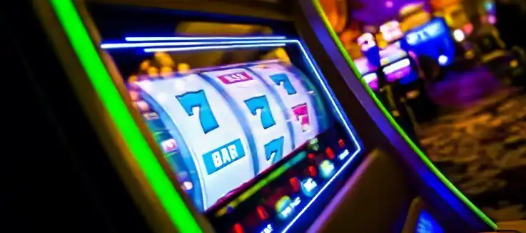 Slot machine in a land-based casino  
