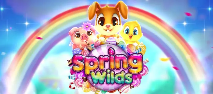 logo of the Spring Wilds new slot at Slotocash online casino